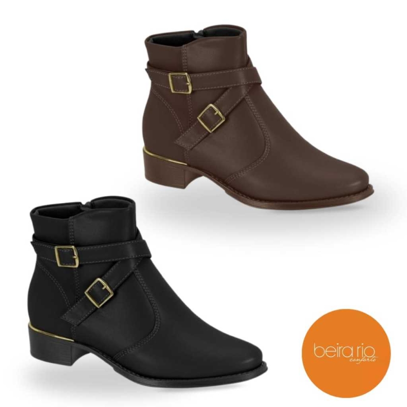 Bota Cano Curto salto Baixo Ref.7178.121