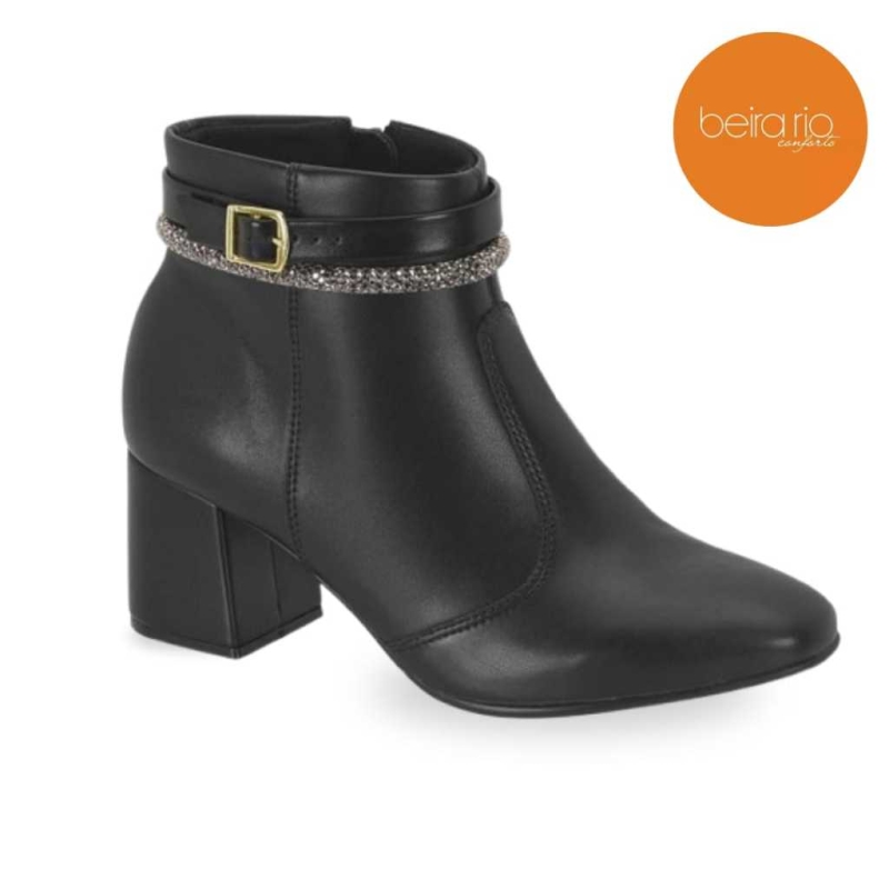 Bota Feminina Beira Salto Bloco Cano Curto Ref.9077.211 - Image 4