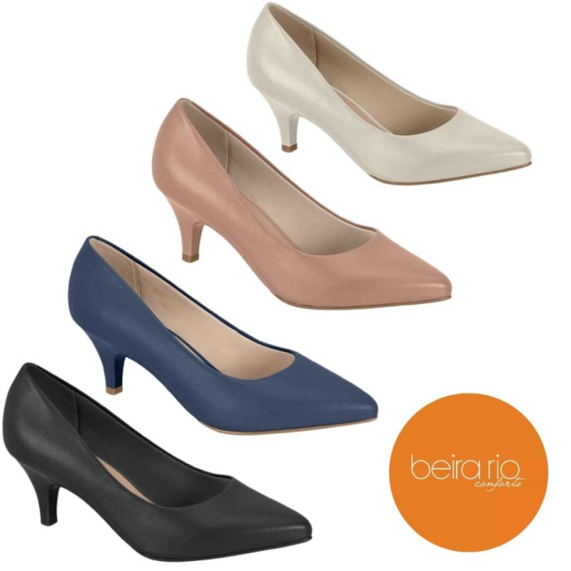 Scarpin salto fino Beira Rio Ultra Conforto Ref.4076.1350