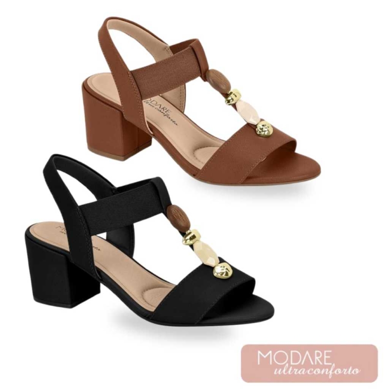 Sandália Femina Salto Bloco Ultra Conforto Modare Ref.7109.465