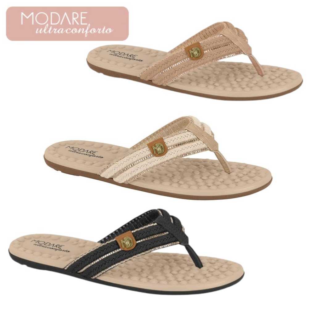 Sandália Rasteira Ortopédica Modare Ultra Conforto Ref 7163.131
