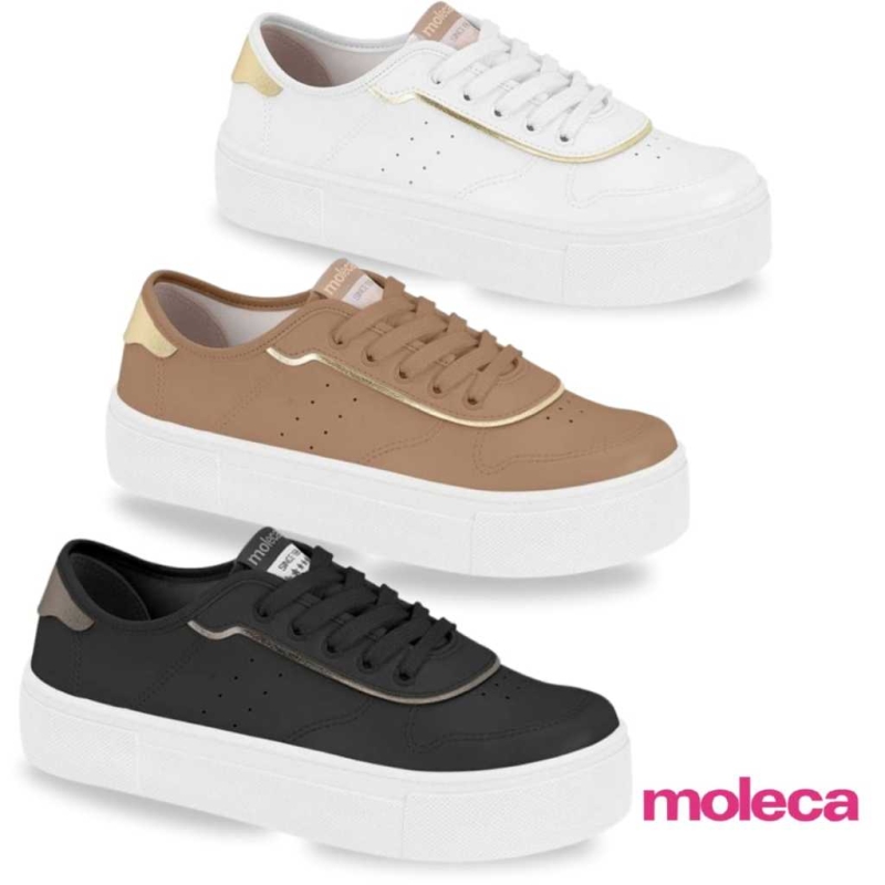 Tênis Feminino Moleca Flatform Plataforma  Ref.5658.539
