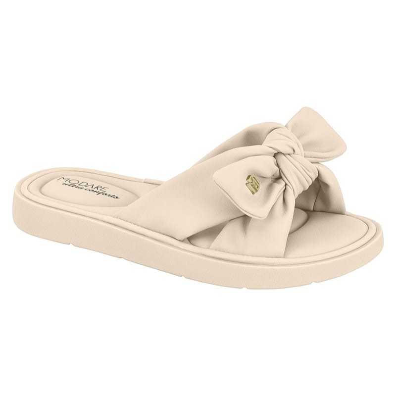 Sandália Modare Ultra Conforto Com Laço Ref.7208.101 - Creme, 36