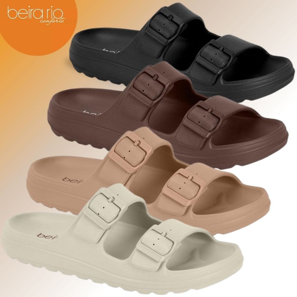 Sandália Chinelo Nuvem Beira Rio EVA Fivela Ajustável R 8574
