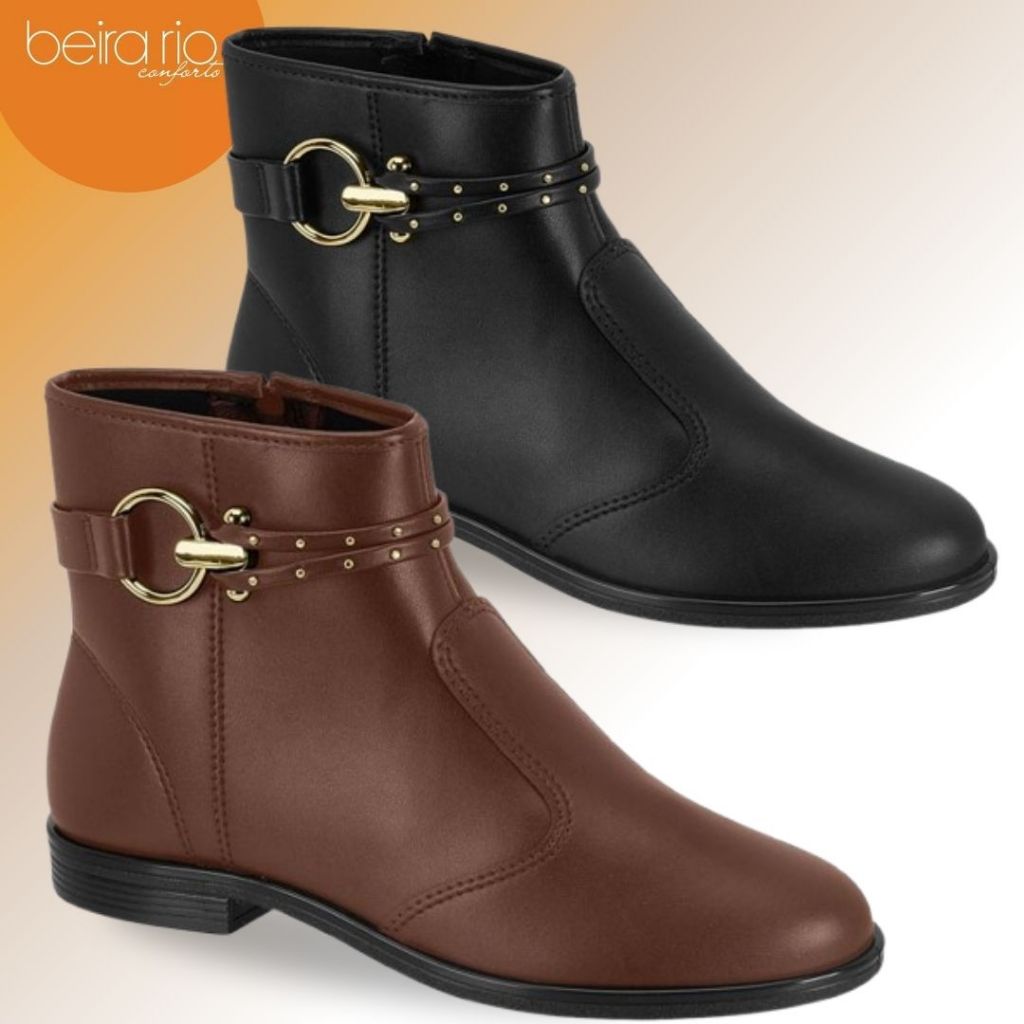 Bota Cano Baixo Beira Rio Conforto Ref.9085.109