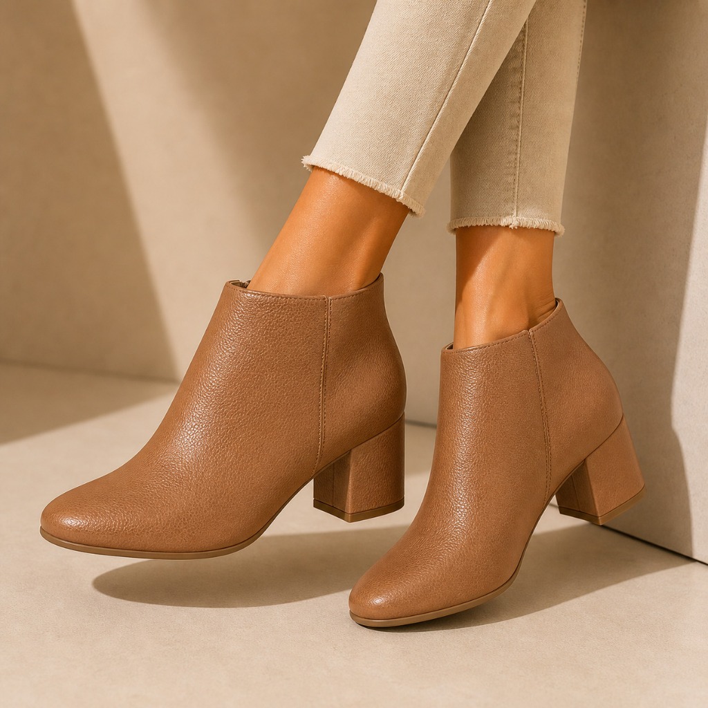 Bota Feminina Cano Baixo Salto Bloco Ref.9076.111 - Imagem 3