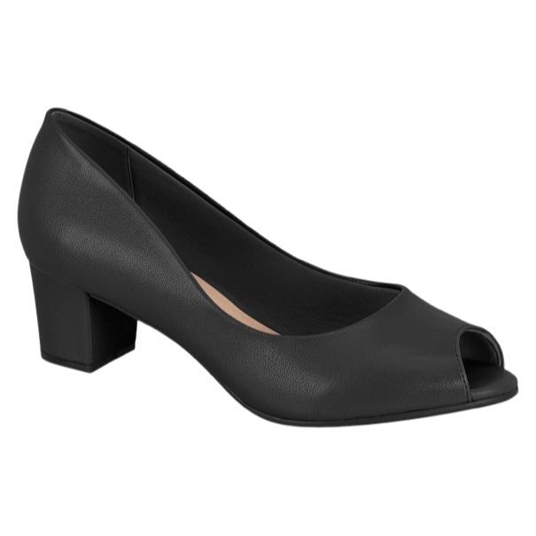 Sapato Feminino Peep Toe Beira Rio Feminino Salto Bloco Conforto Ref.4777.400 - Imagem 2
