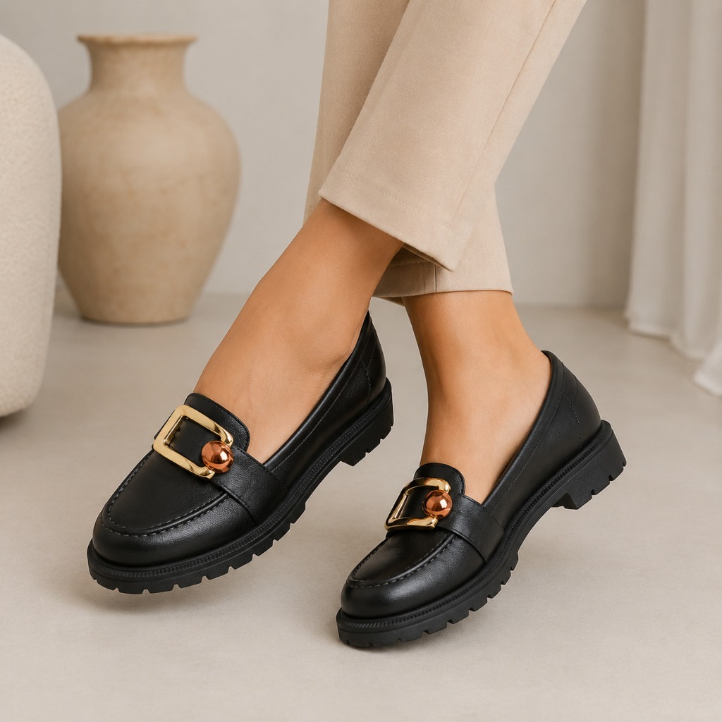 Sapato Mocassim Feminino Beira Rio Conforto com Fivela Elegante Ref. 4283.132 - Imagem 2