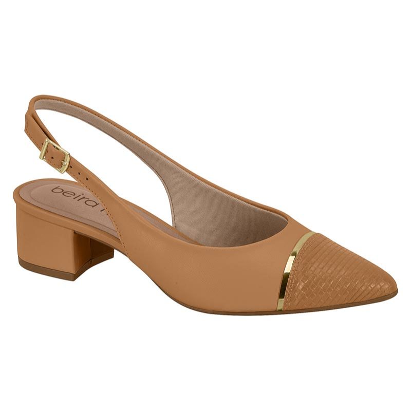 Scarpin Feminino Beira Rio Salto Bloco Bico Fino Elegante Ref. 4182.237 - Imagem 4