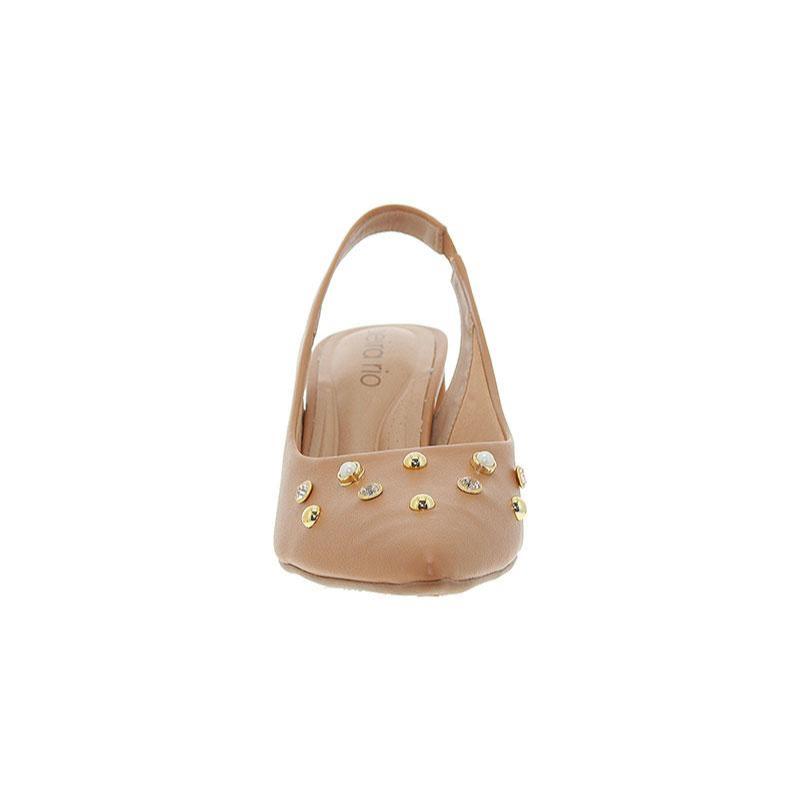 Sapato Scarpin Feminino Beira Rio Salto Bloco Pedrarias Ref. 4241.239 - Imagem 5