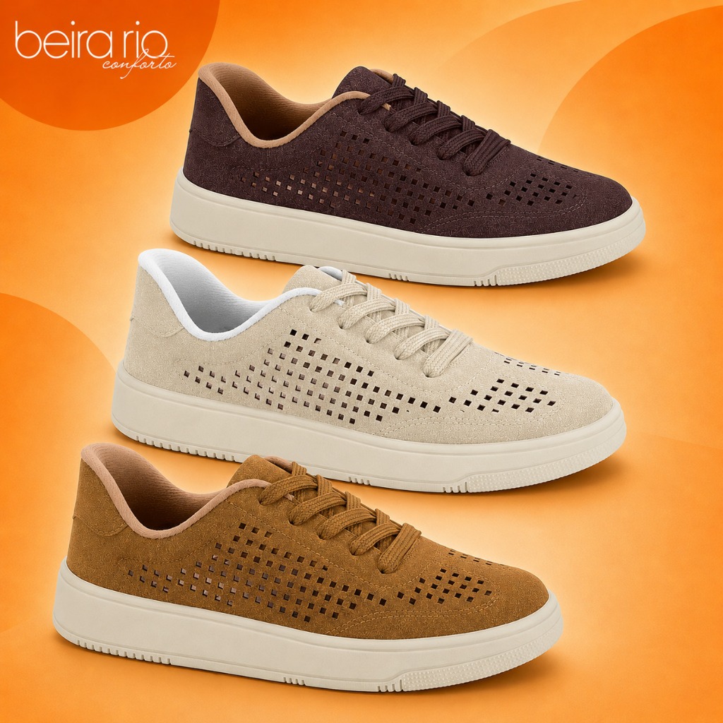 Tenis Feminino Beira Rio Casual Camurça Confortável 4343.100