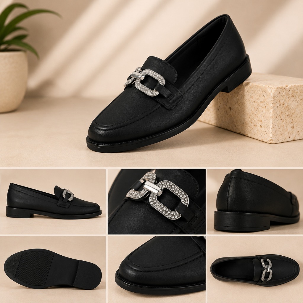 Sapato Mocassim Feminino Fivela Strass Beira Rio Ref.4264.211 - Imagem 2