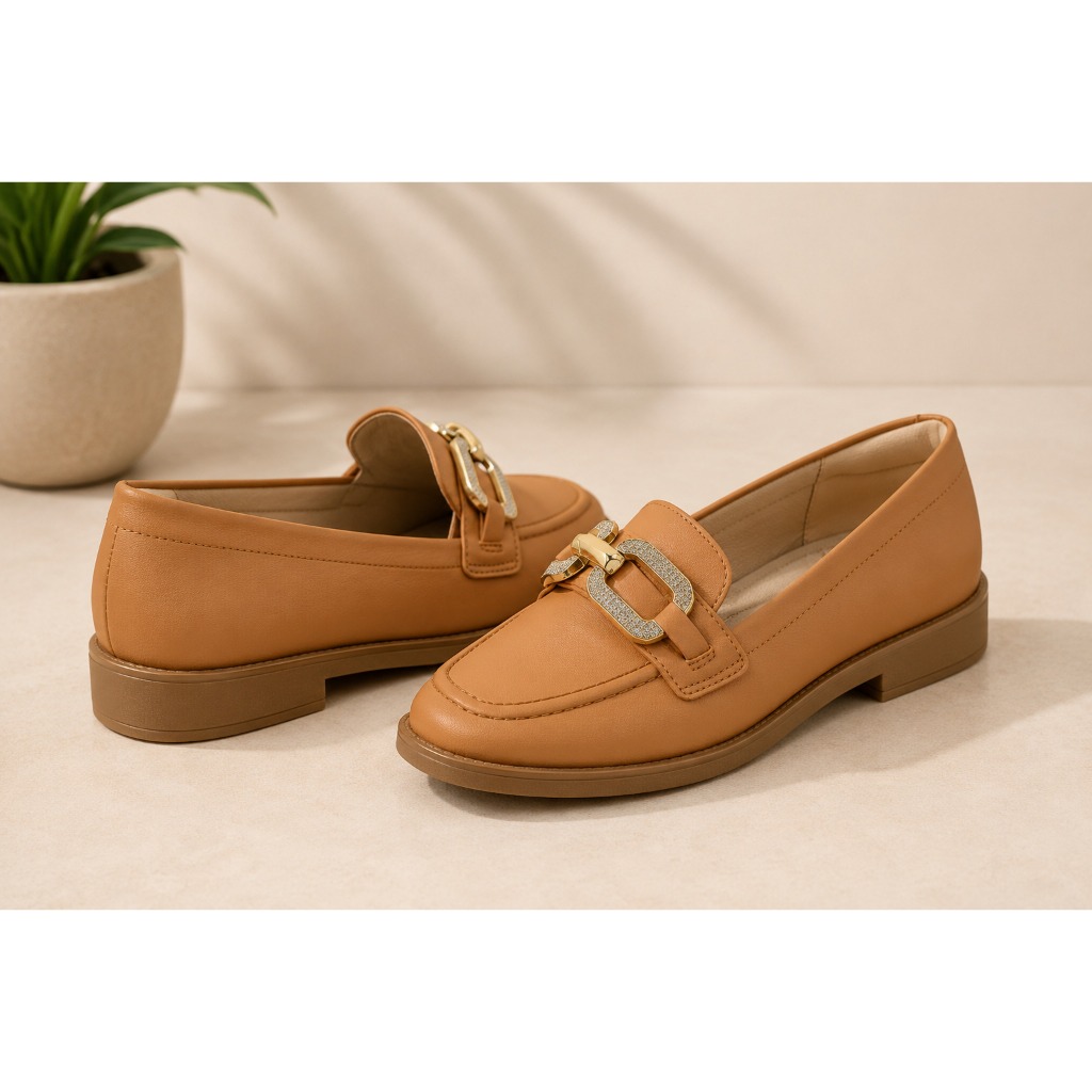 Sapato Mocassim Feminino Fivela Strass Beira Rio Ref.4264.211 - Imagem 6