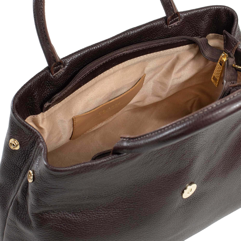 Bolsa Feminina Classe Couro Legítimo Tote 3501 - Imagem 4