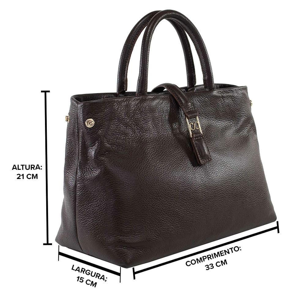 Bolsa Feminina Classe Couro Legítimo Tote 3501 - Imagem 7