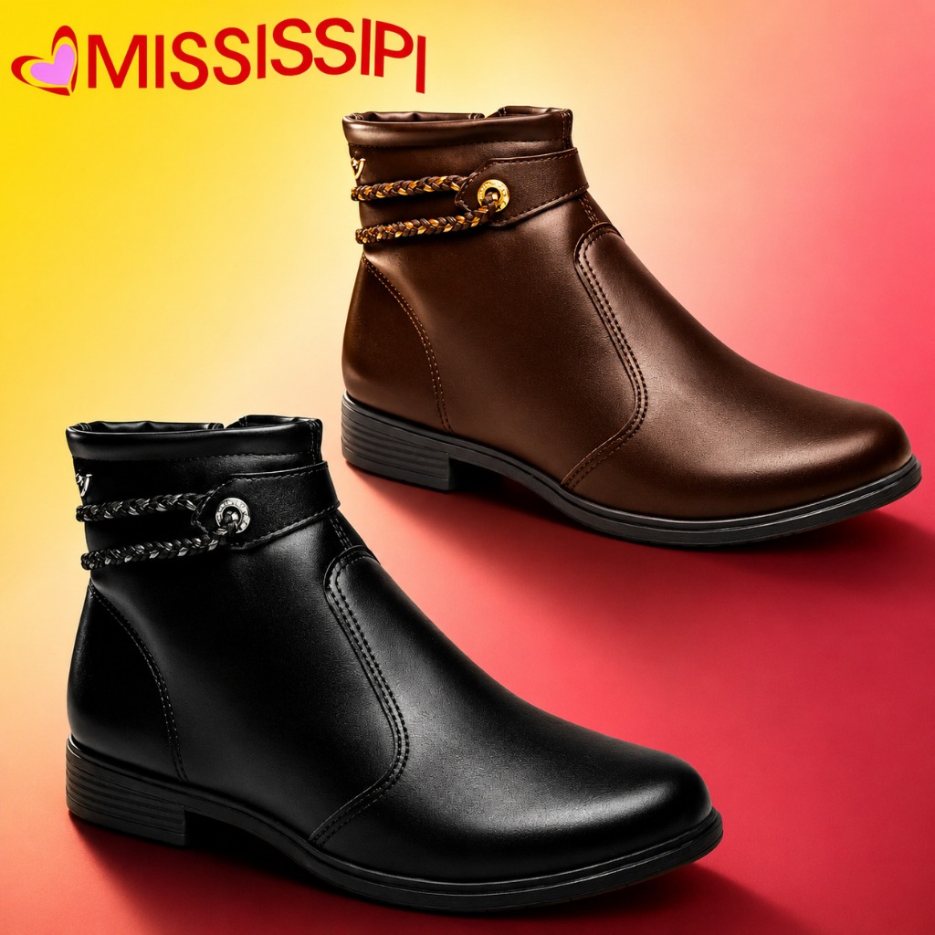 Bota feminina Mississipi Berteli Cano Curto